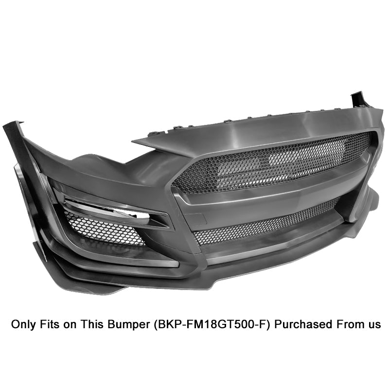 2018-2023 Ford Mustang GT500 Style Black Primer Front Bumper Lip PP