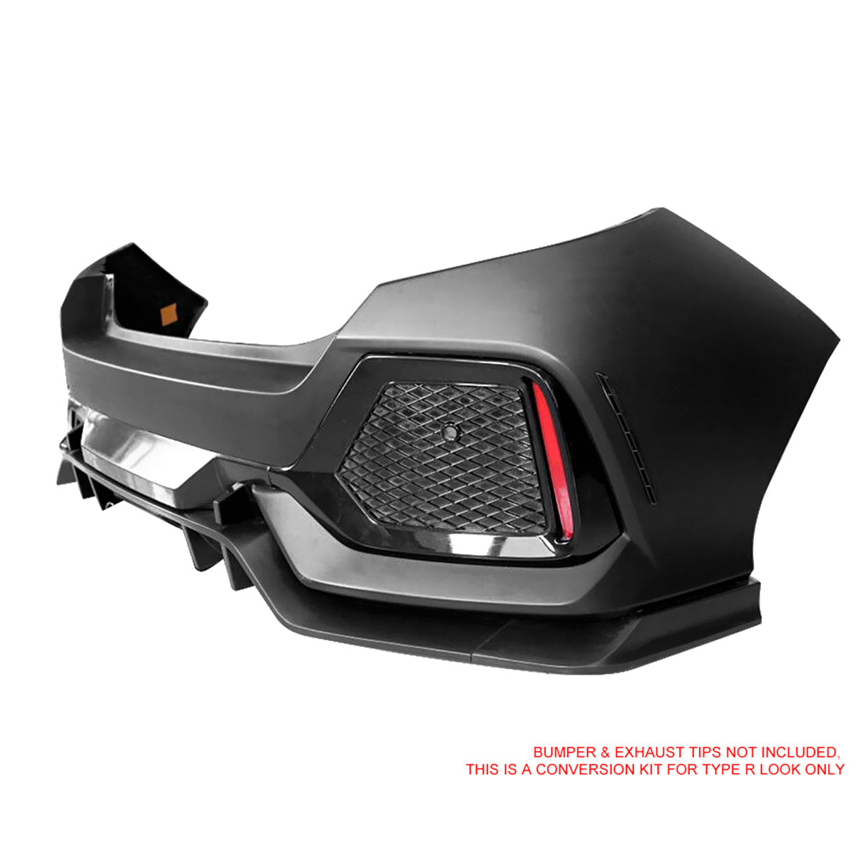 2017-2021 Honda Civic HB TypeR Style Primer Front Bumper Conversion PP