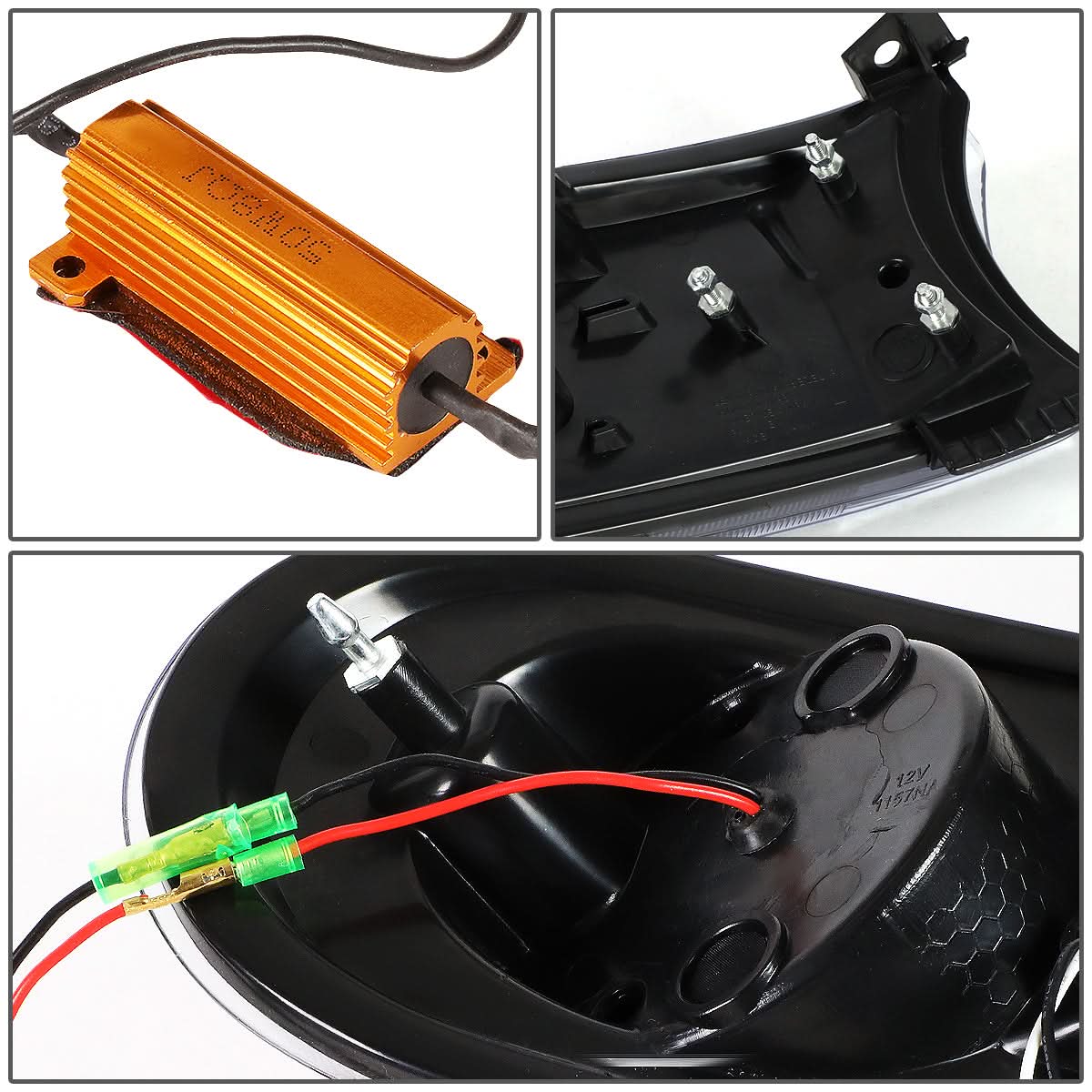 07-14 Toyota FJ Cruiser 3D Style LED DRL Bumper Lights - Black/Clear