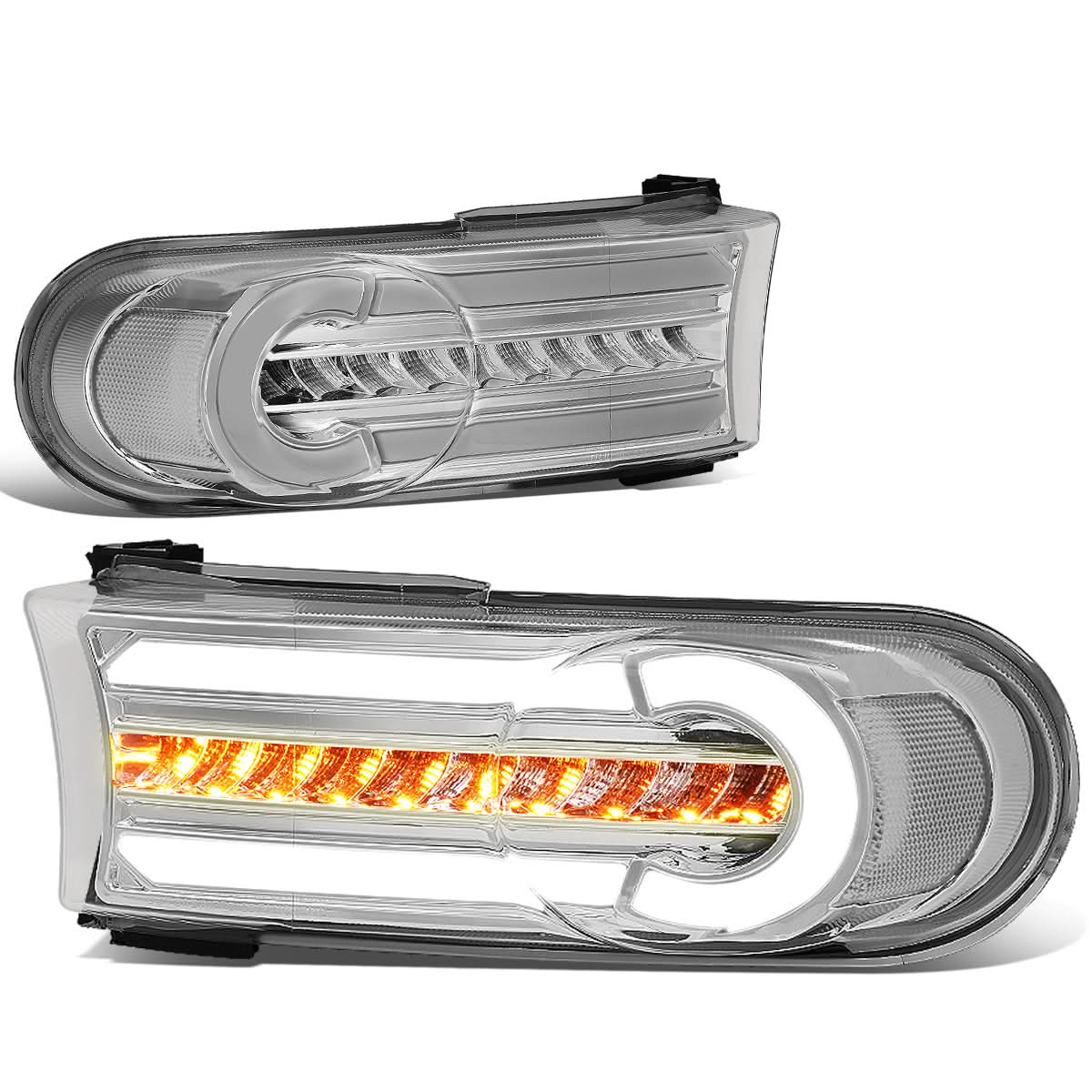 07-14 Toyota FJ Cruiser 3D Style LED DRL Bumper Lights - Chrome/Clear