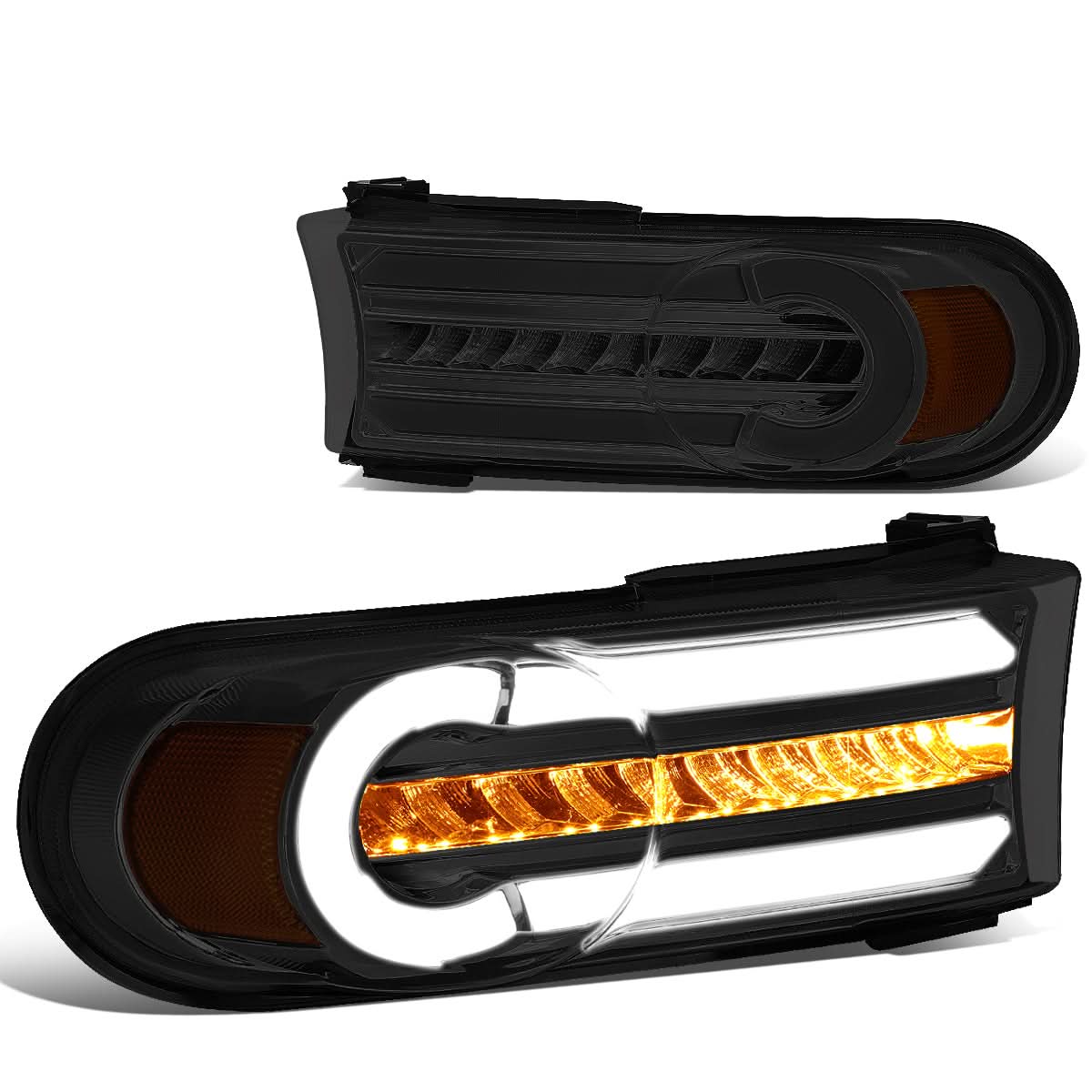 07-14 Toyota FJ Cruiser 3D LED DRL Bumper Lights - Chrome/Smoke/Amber