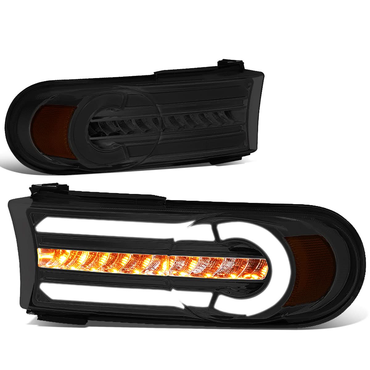 07-14 Toyota FJ Cruiser 3D LED DRL Bumper Lights - Chrome/Smoke/Amber