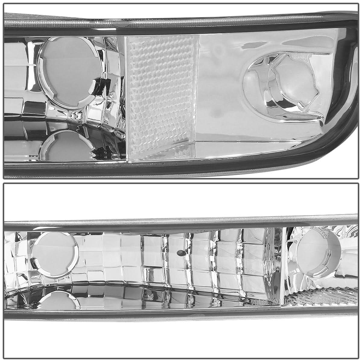 99-07 GMC Sierra Yukon Chrome Clear Corner Bumper Lights 2PC Kit