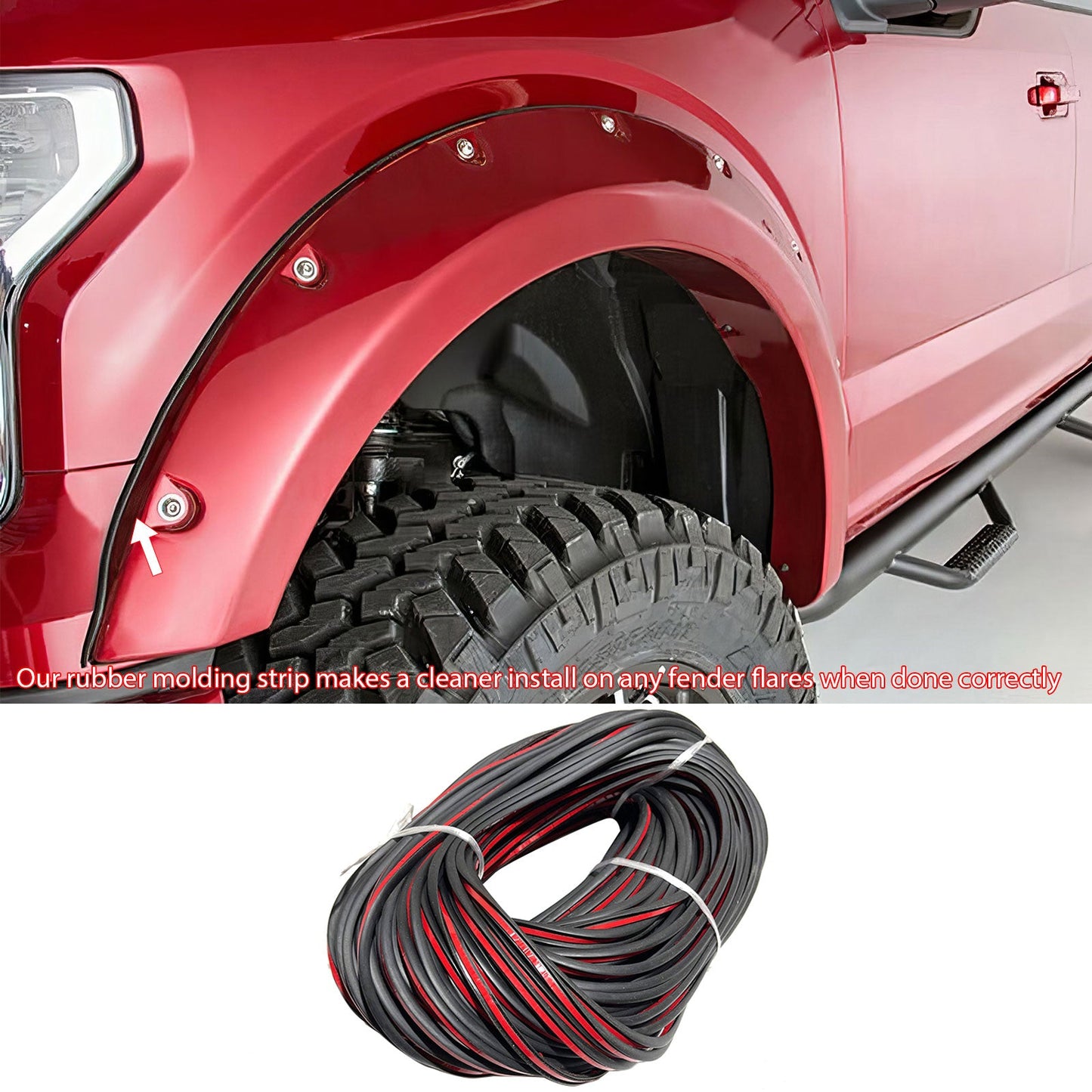 Universal 39'' T Rubber Molding Tape Black Front Hood Protector Guard
