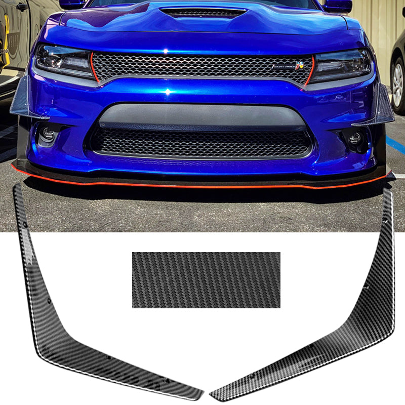2015-2023 Dodge Charger SRT 2PC Painted Front Bumper Canard PP