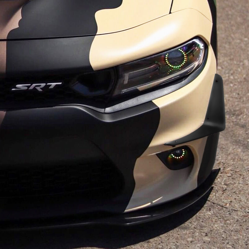 2015-2023 Dodge Charger SRT 2PC Painted Front Bumper Canard PP