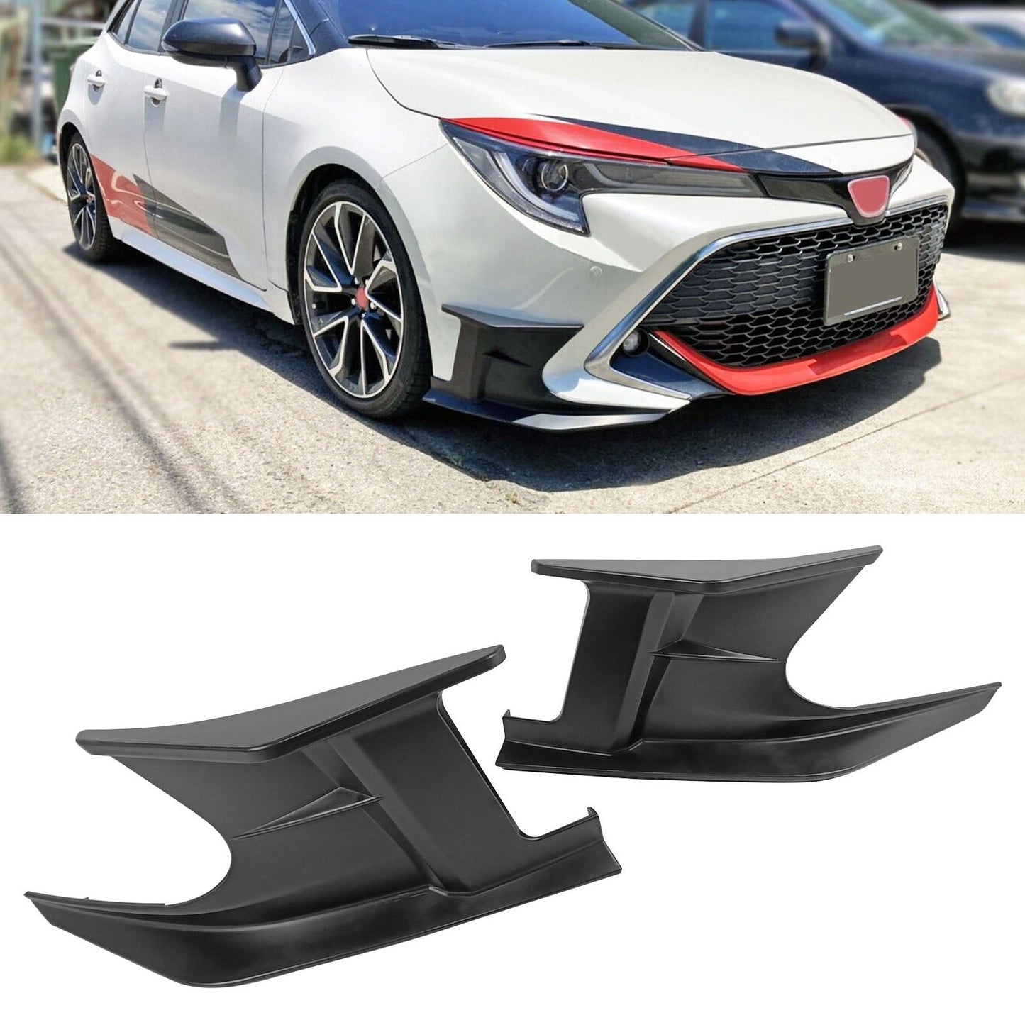 2019-2024 Toyota Corolla Auris 5-Door Front Bumper Canards