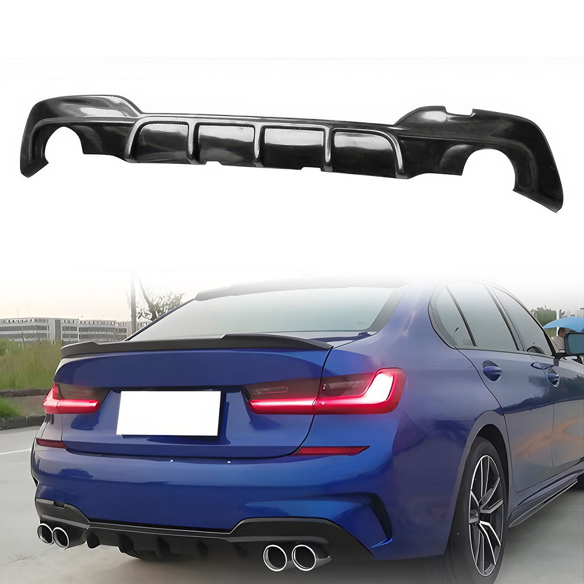 2019-2022 BMW G20 330i M Sport Rear Diffuser Bumper Lip PP
