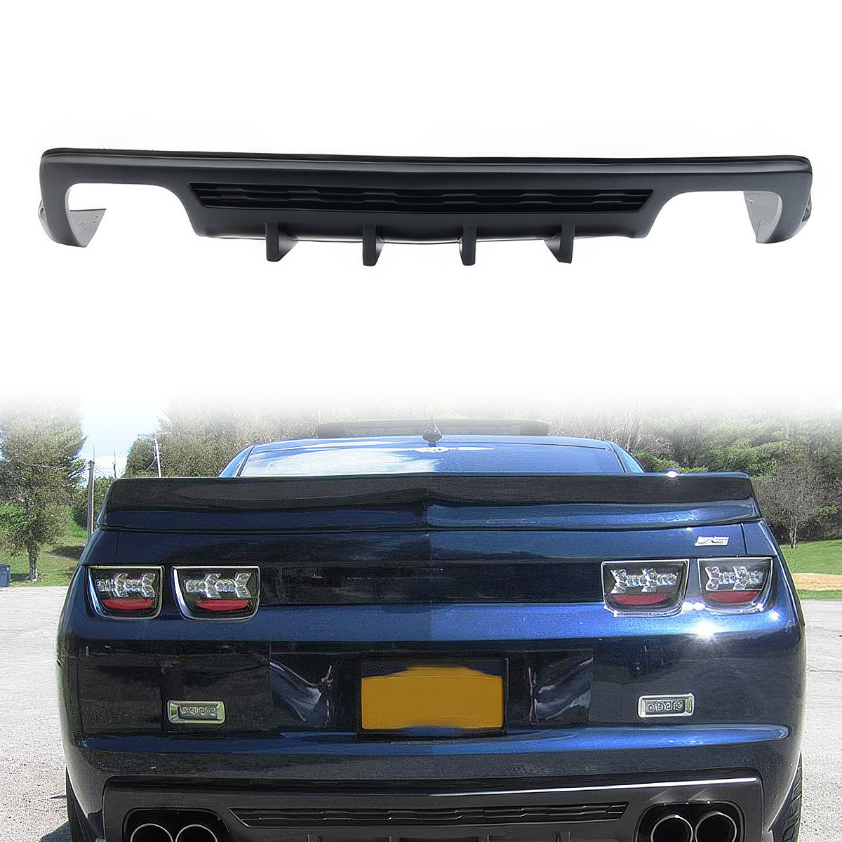 2010-2013 Chevrolet Camaro ZL1 Model Ik Style Shark Fin Rear Diffuser