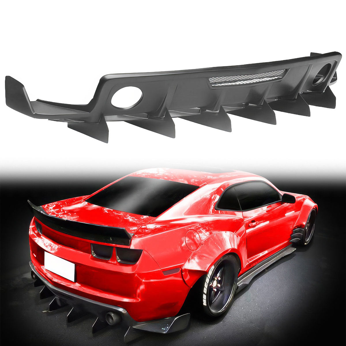 2010-2015 Chevy Camaro ZL1 MB Style Unpainted Rear Bumper Diffuser PP
