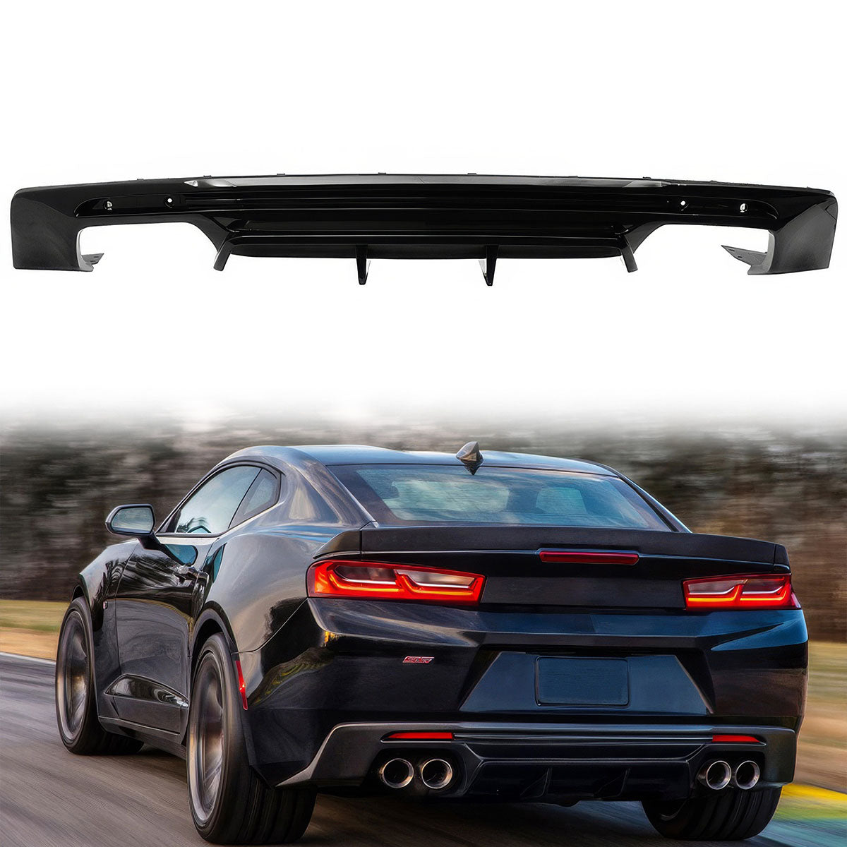 Rear Diffuser for 2016-2023 Chevy Camaro Quad Exhaust