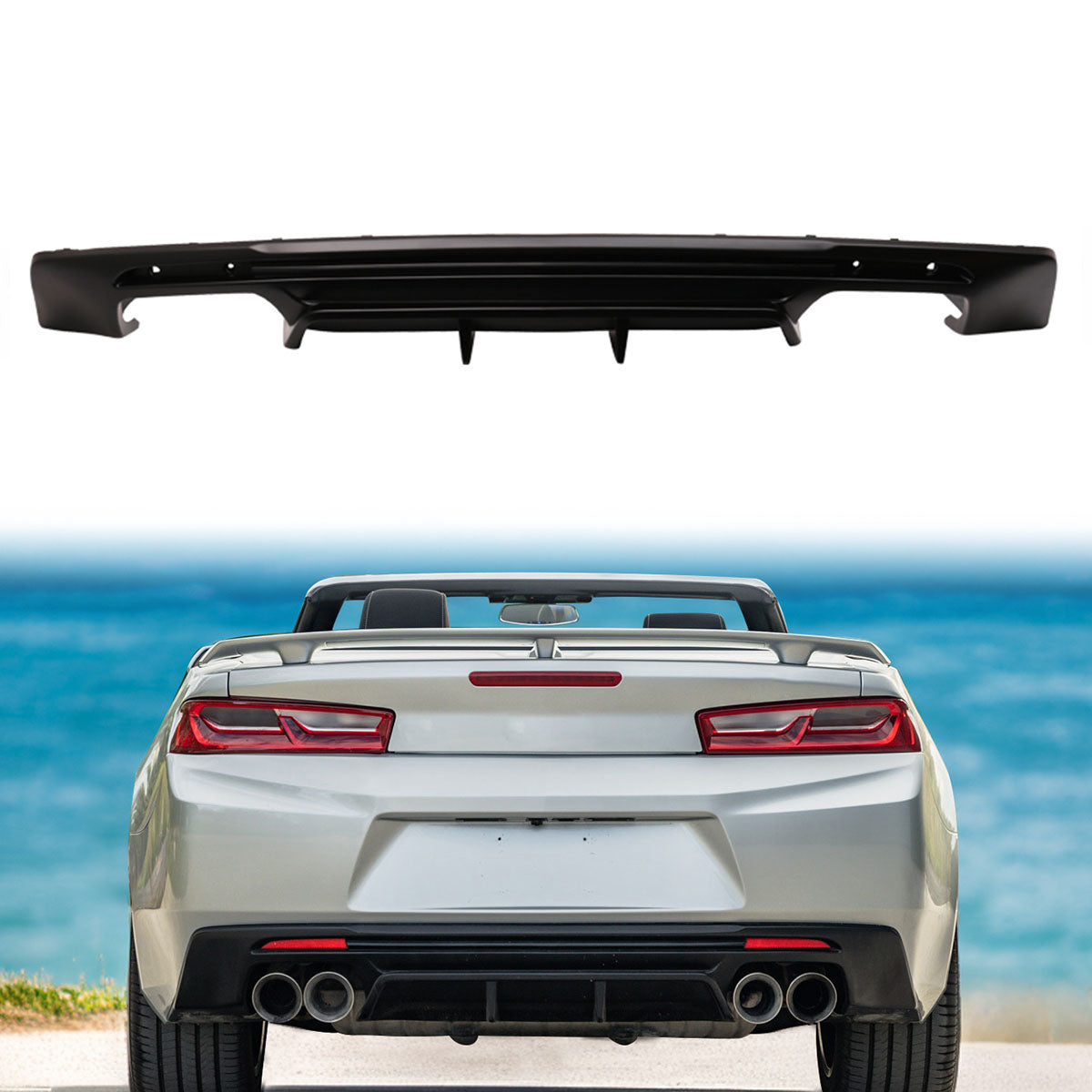 Rear Diffuser for 2016-2023 Chevy Camaro Quad Exhaust