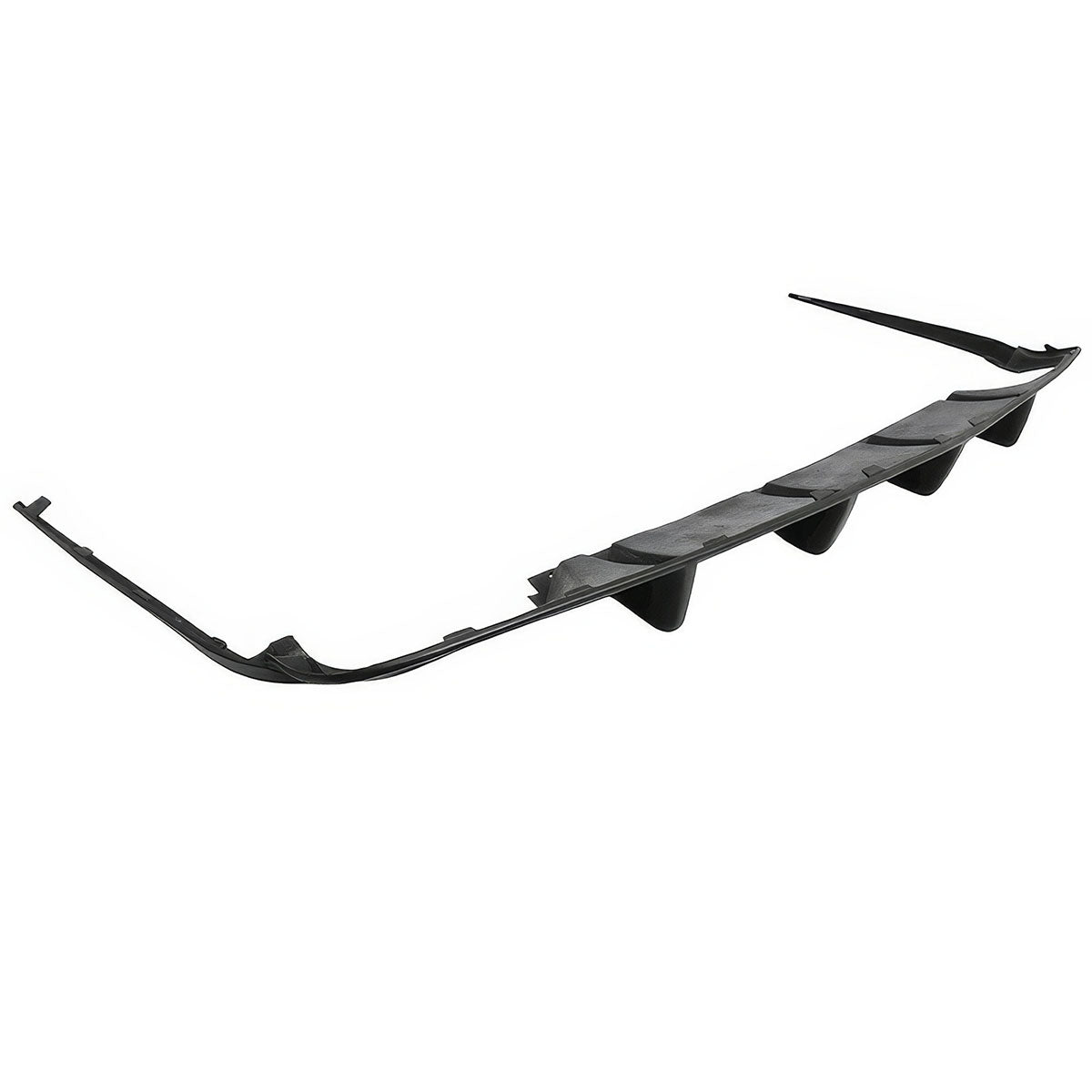 2011-2014 Dodge Charger 4 Fin Unpainted Black Rear Bumper Diffuser PU