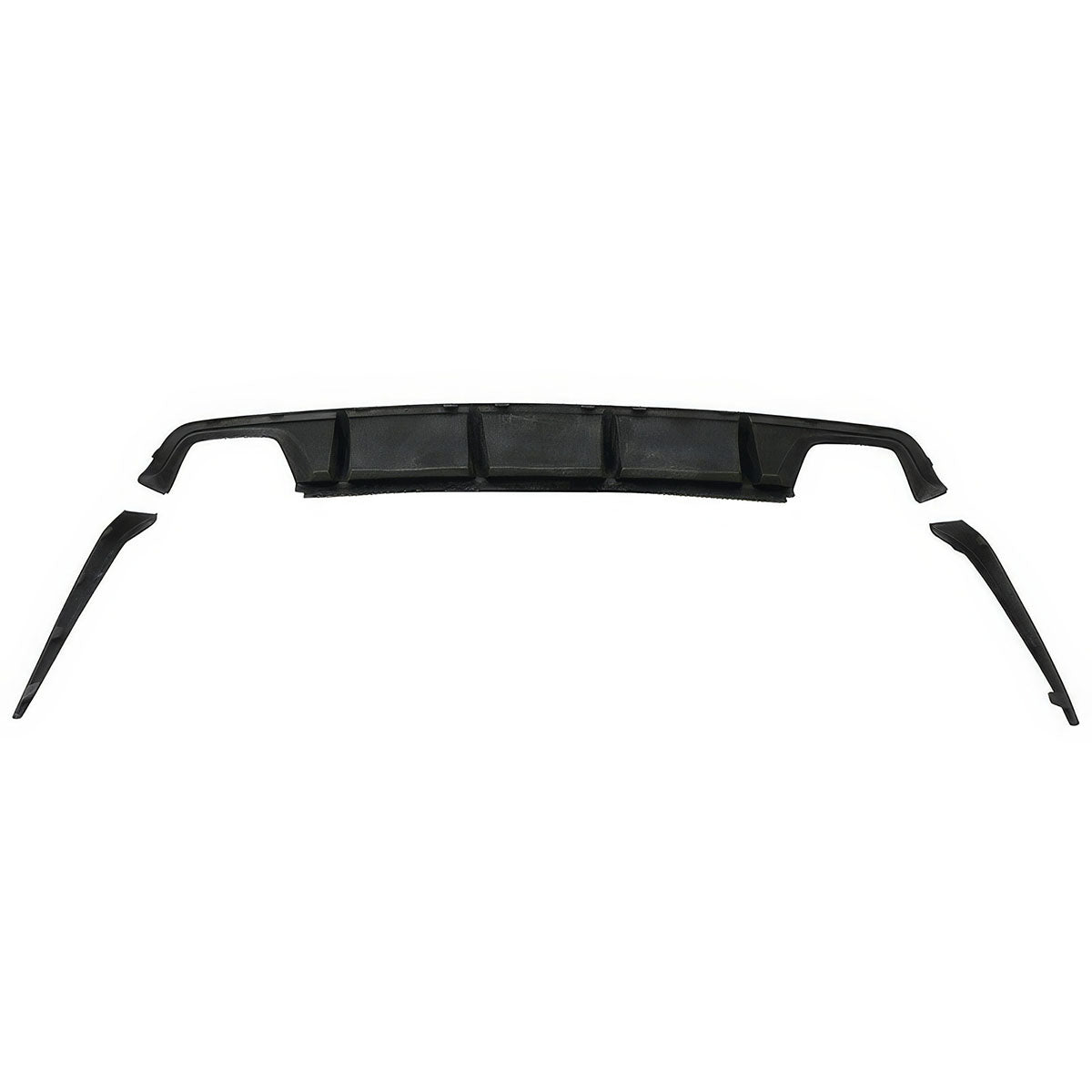 2011-2014 Dodge Charger 4 Fin Unpainted Black Rear Bumper Diffuser PU