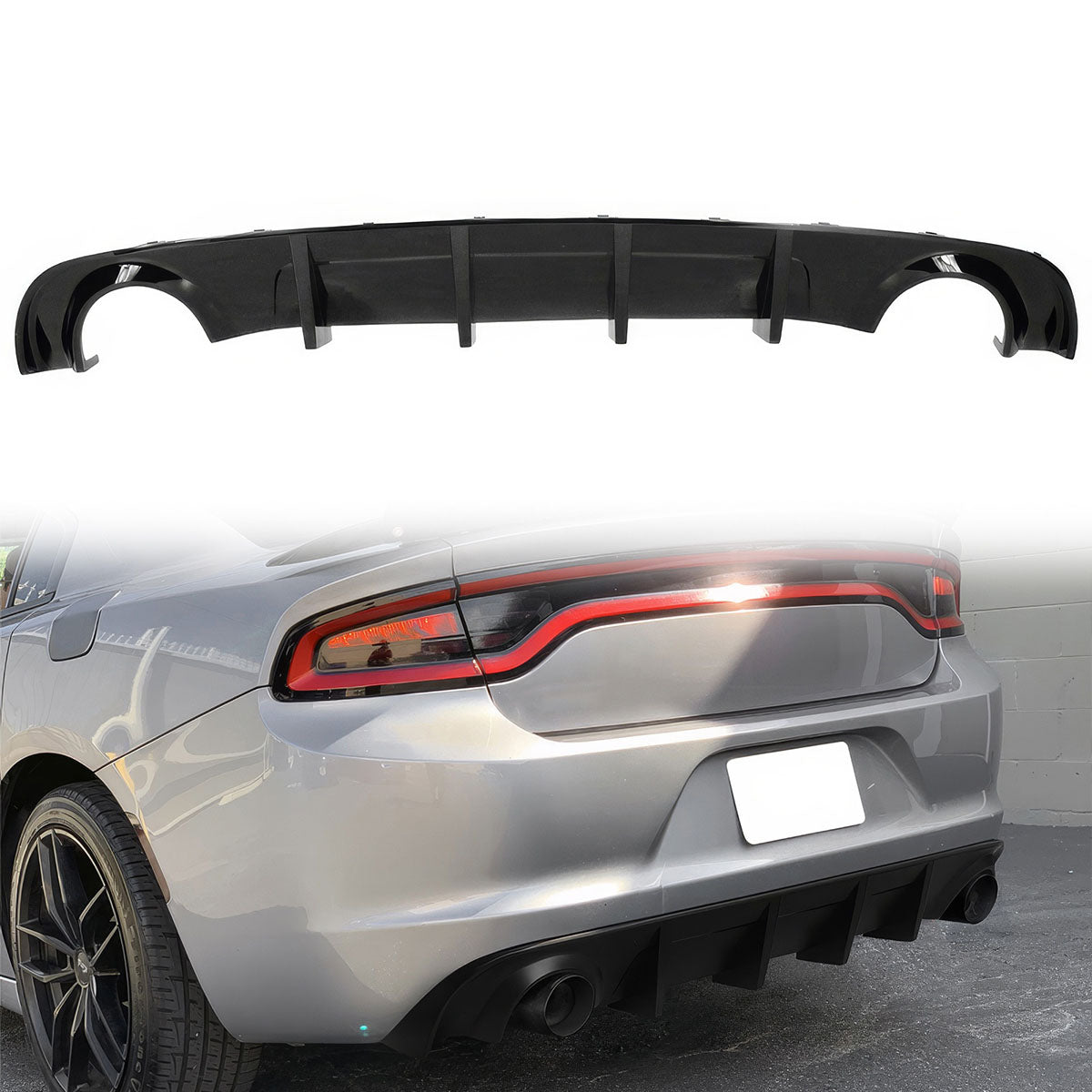 Rear Diffuser Splitter for 2015-2024 Dodge Charger Base SXT  PP