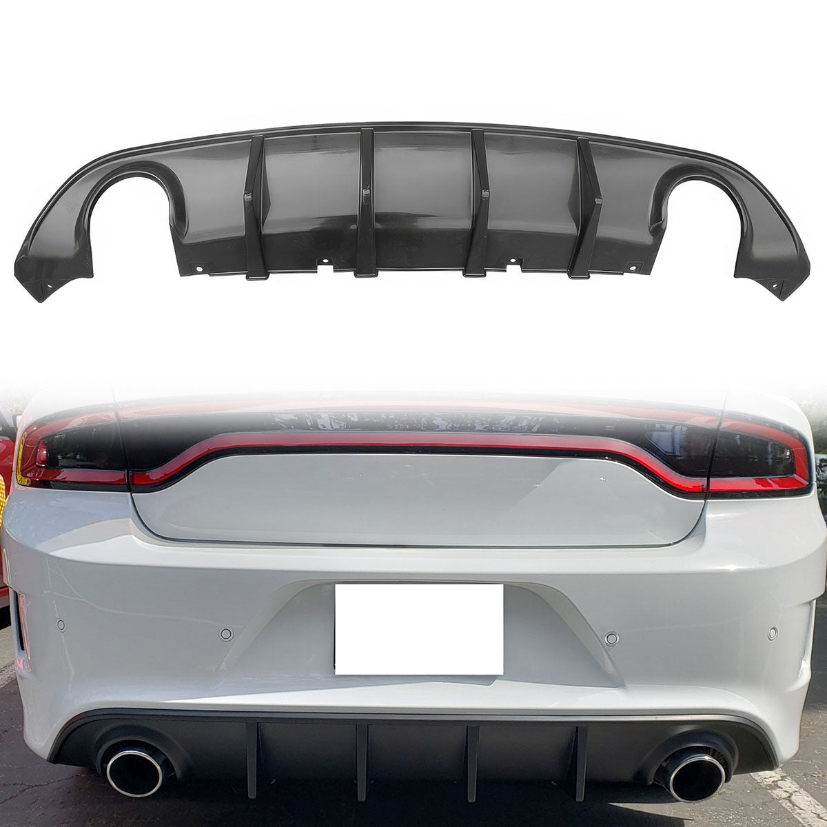 2015-2024 Dodge Charger SRT V3 Rear Diffuser with Reflective Tape PP