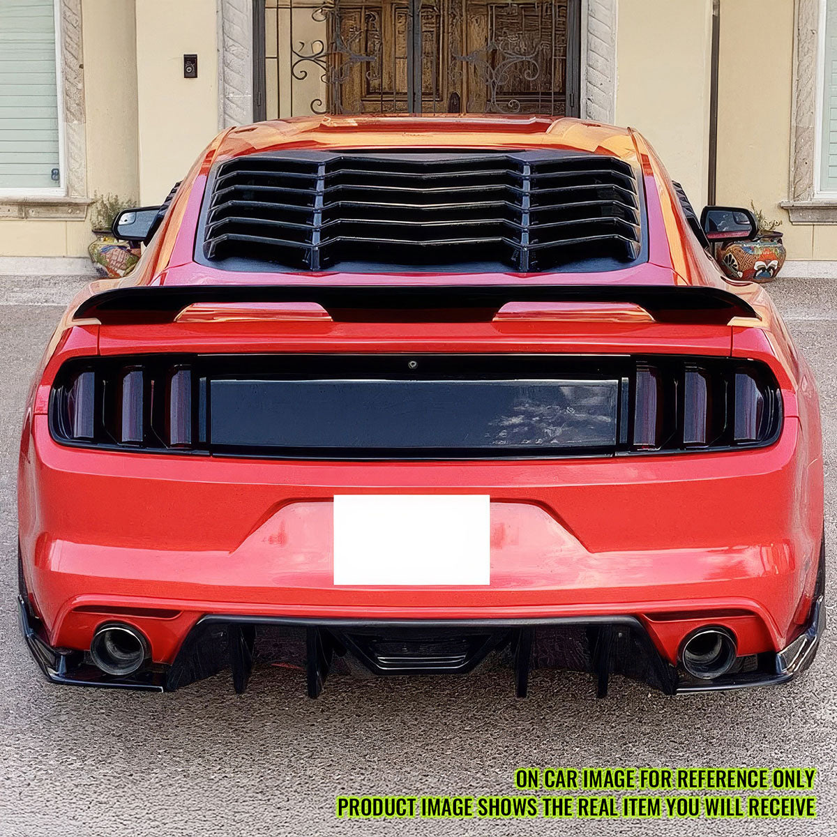 2015-2017 Ford Mustang Rear Diffuser Bumper Lip HN Style Matte Black P