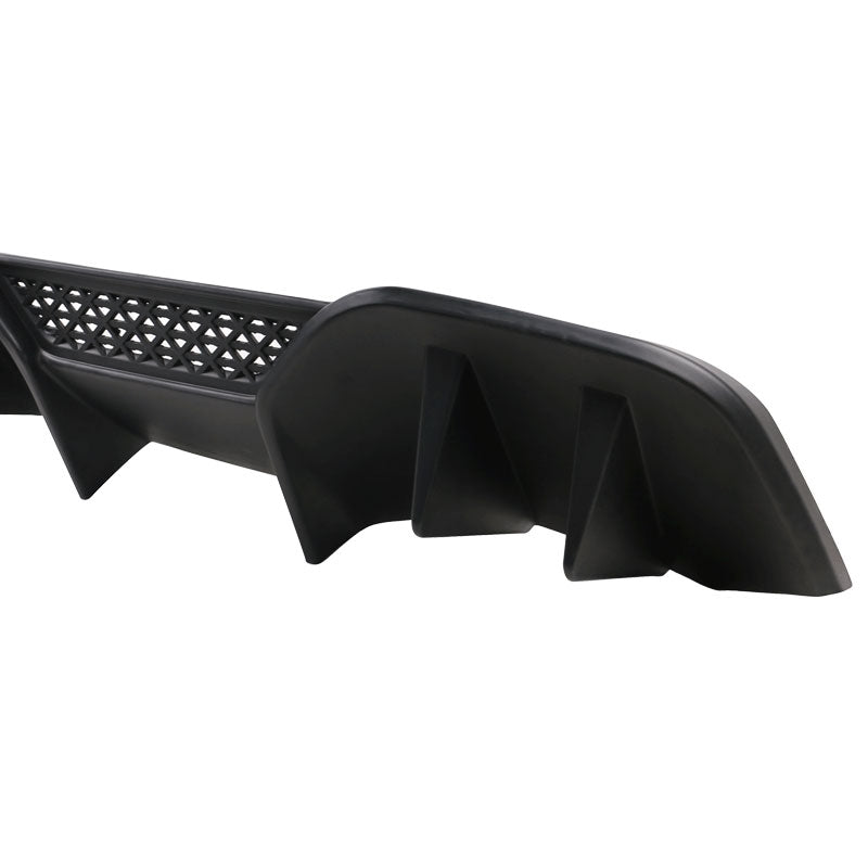 2015-2017 Ford Mustang R-Spec V2 Style Unpaint Rear Bumper Diffuser PP