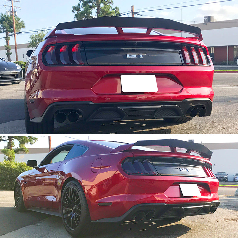 2018-2024 Ford Mustang S550 2DR Matte Black Rear Bumper Diffuser PP
