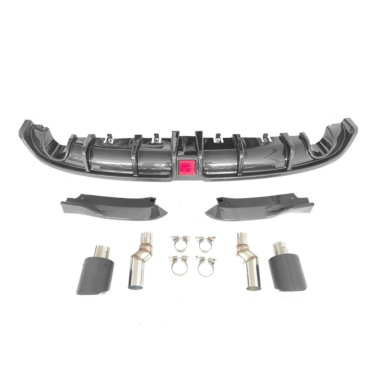 2022-2024 Civic EX/Touring/Si Sedan Gloss Rear Diffuser W/LED+Dual Tip