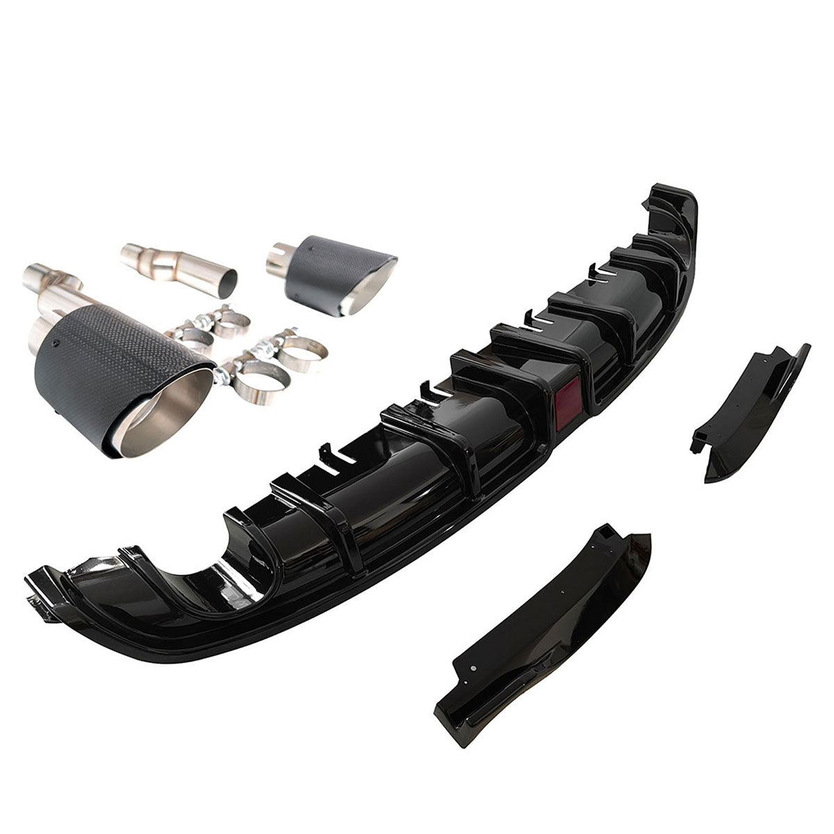 2022-2024 Civic EX/Touring/Si Sedan Gloss Rear Diffuser W/LED+Dual Tip