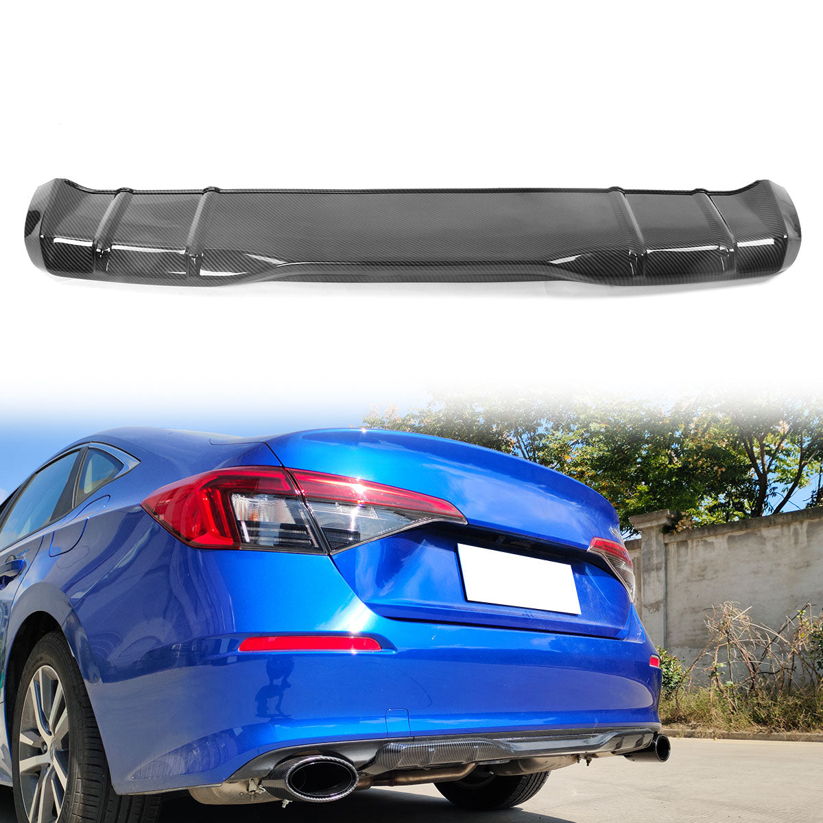 2022-2024 Honda Civic 4Dr MD Rear Bumper Diffuser PP