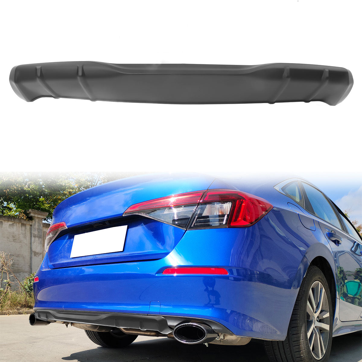 2022-2024 Honda Civic 4Dr MD Rear Bumper Diffuser PP