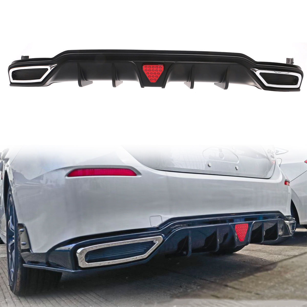 2022-2024 Honda Civic Rear Diffuser Lip W/ Corner Spats PP