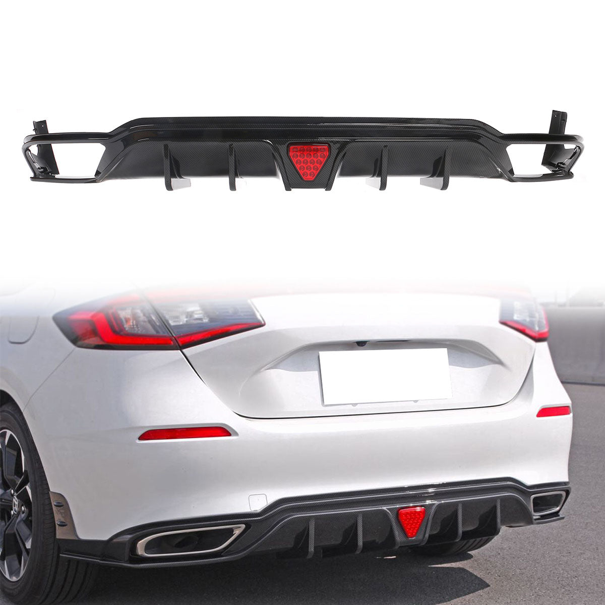 2022-2024 Honda Civic Rear Diffuser Lip Aprons PP
