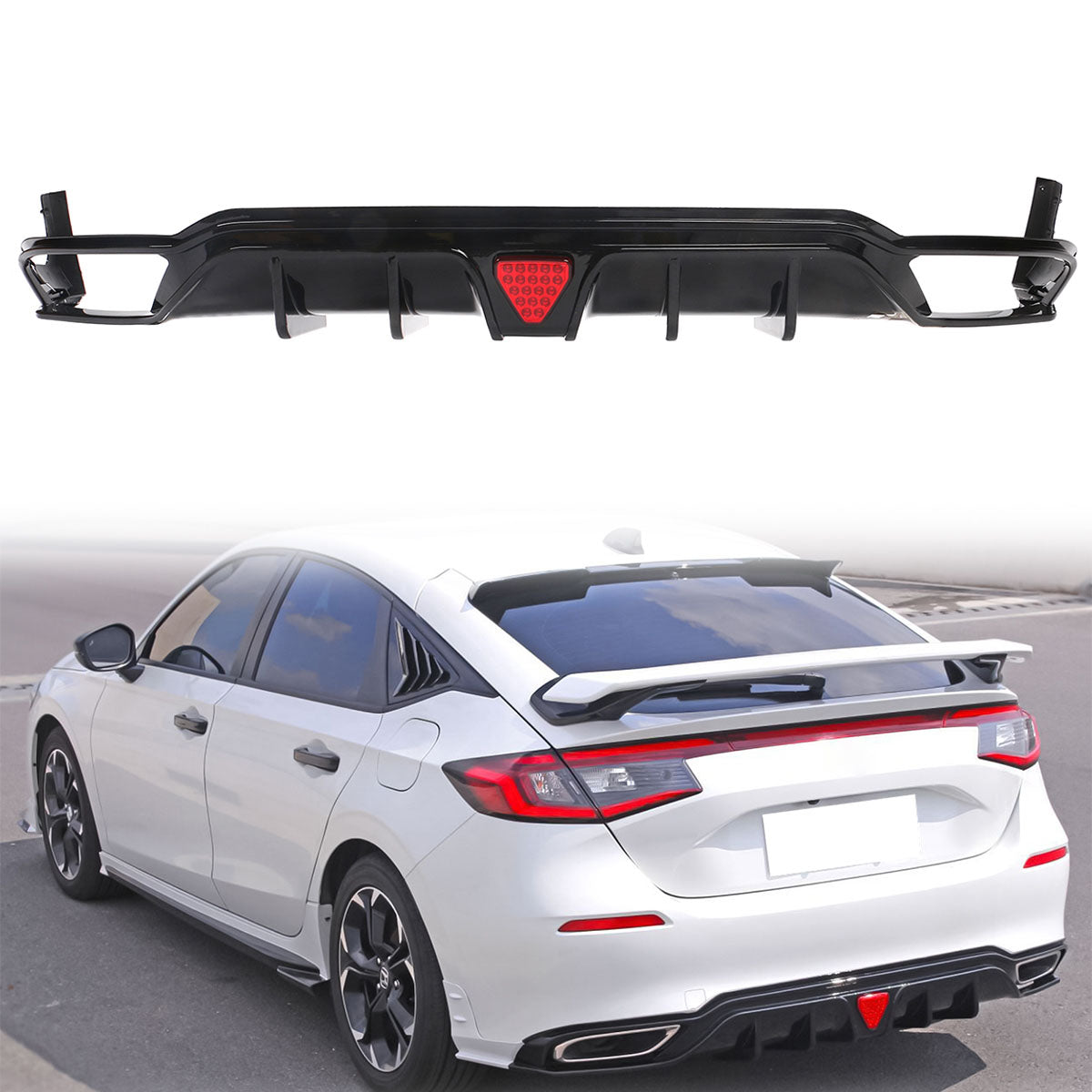 2022-2024 Honda Civic Rear Diffuser Lip Aprons PP