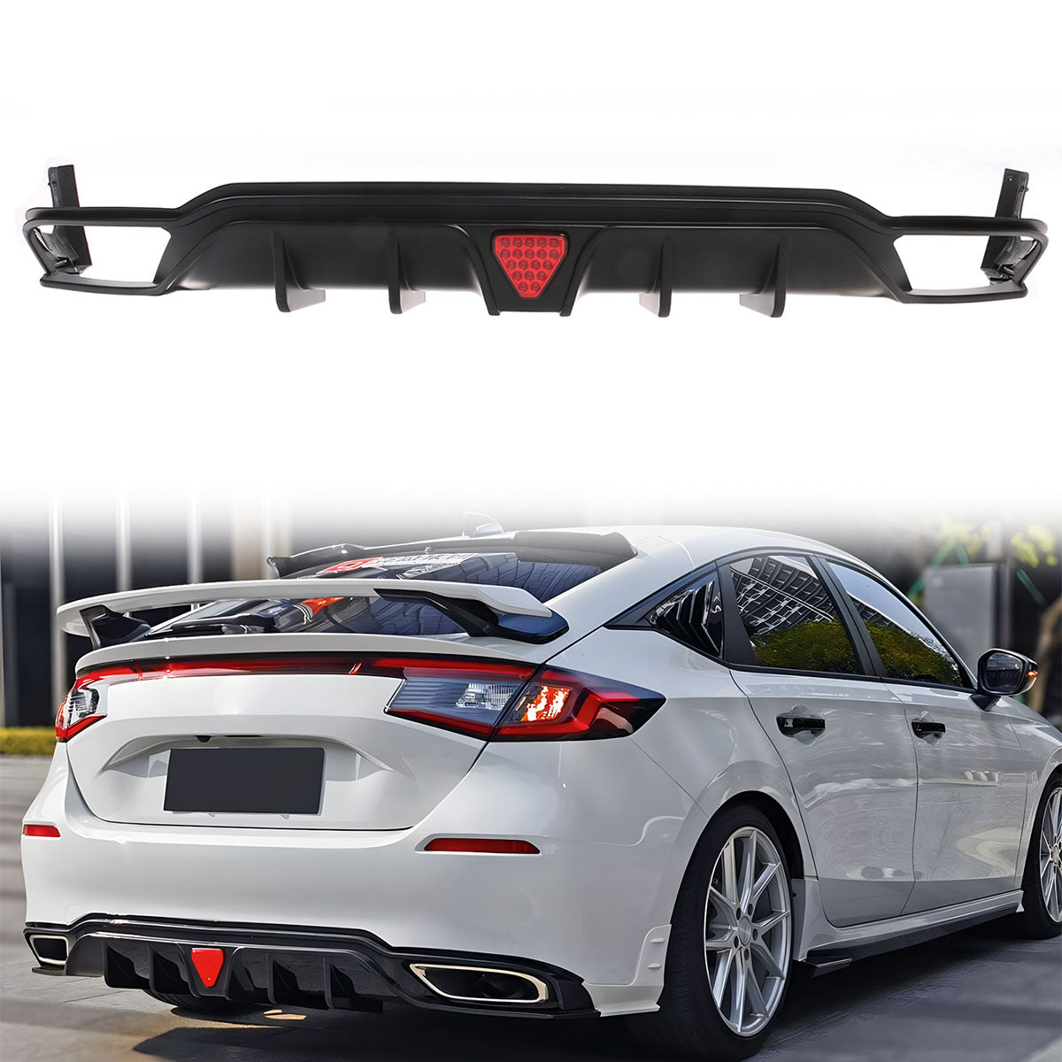 2022-2024 Honda Civic Rear Diffuser Lip Aprons PP