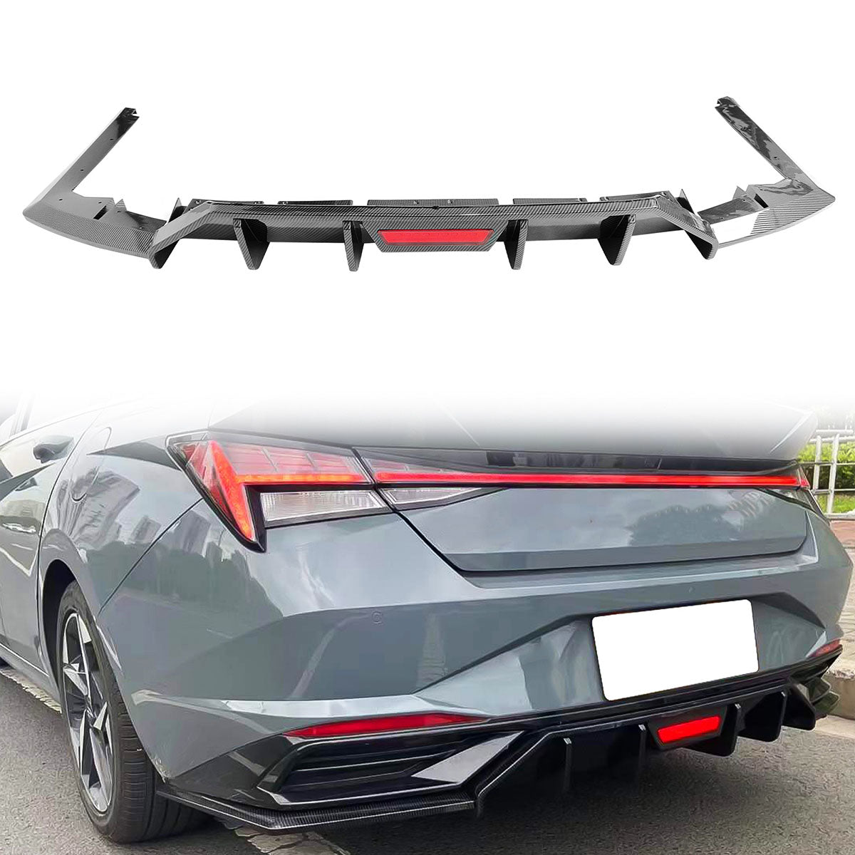 2021-2024 Hyundai Elantra 4DR Rear Bumper Diffuser PP