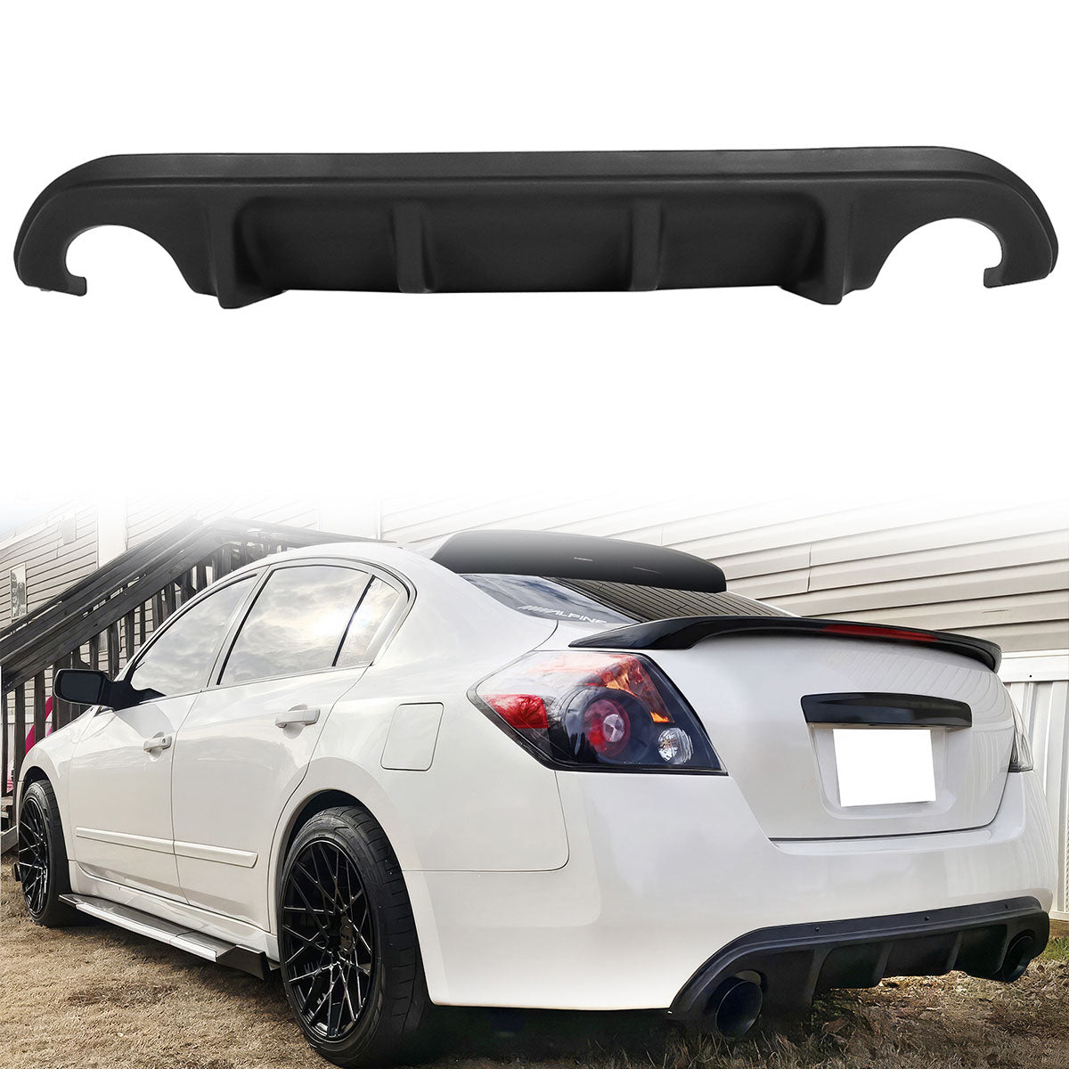 2014-2017 Infiniti Q50  Rear Bumper Diffuser Spoiler Lip  ABS Sedan