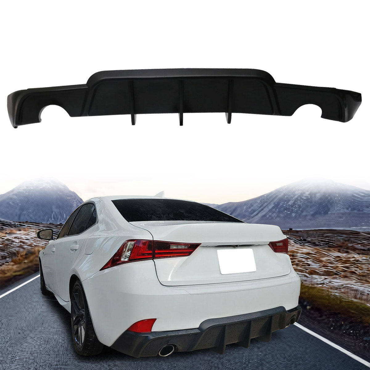 2014-2016 Lexus IS 250 IS350 W Style Rear Bumper Lip Diffuser PU
