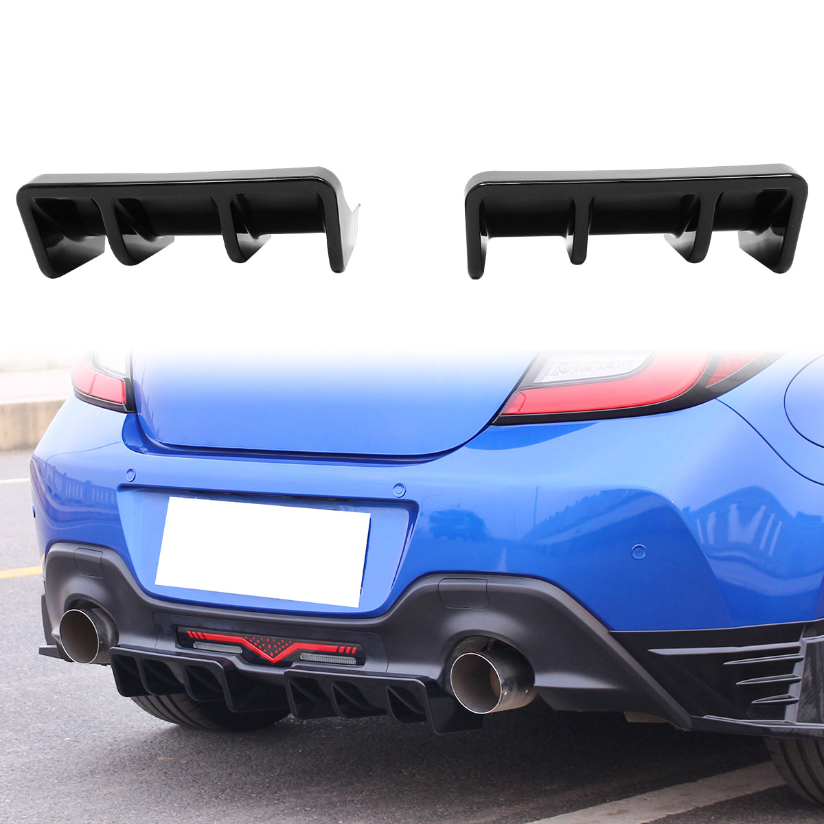 2022-2025 Subaru BRZ & Toyota GR86 JDM Style Gloss Black Rear Diffuser