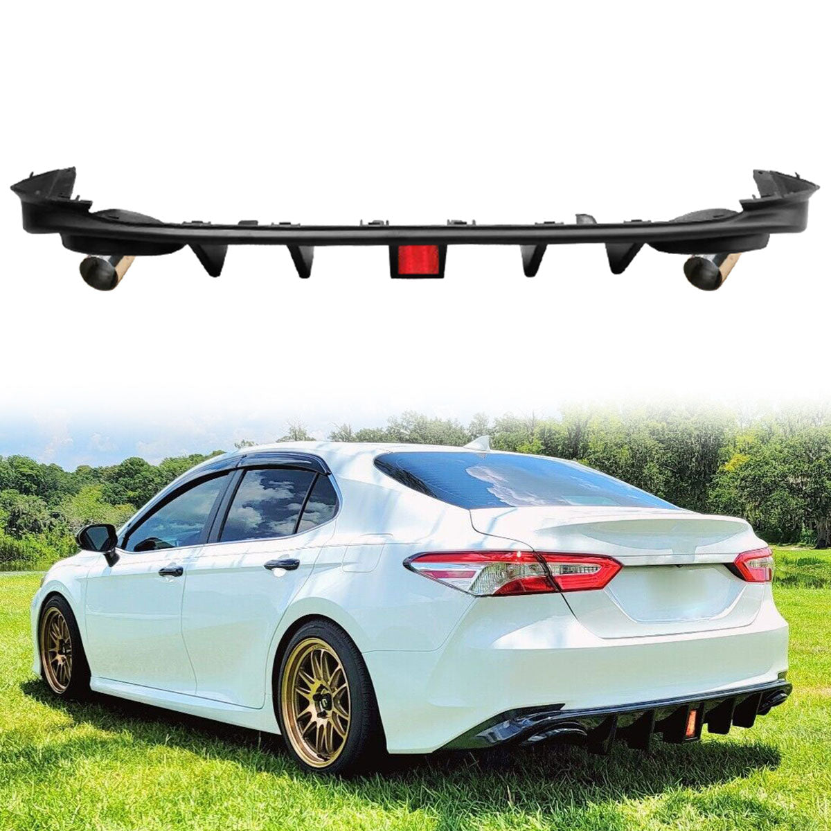 2018-2024 Toyota Camry LE Rear Bumper Lip Diffuser 3RD Brake Light Tip