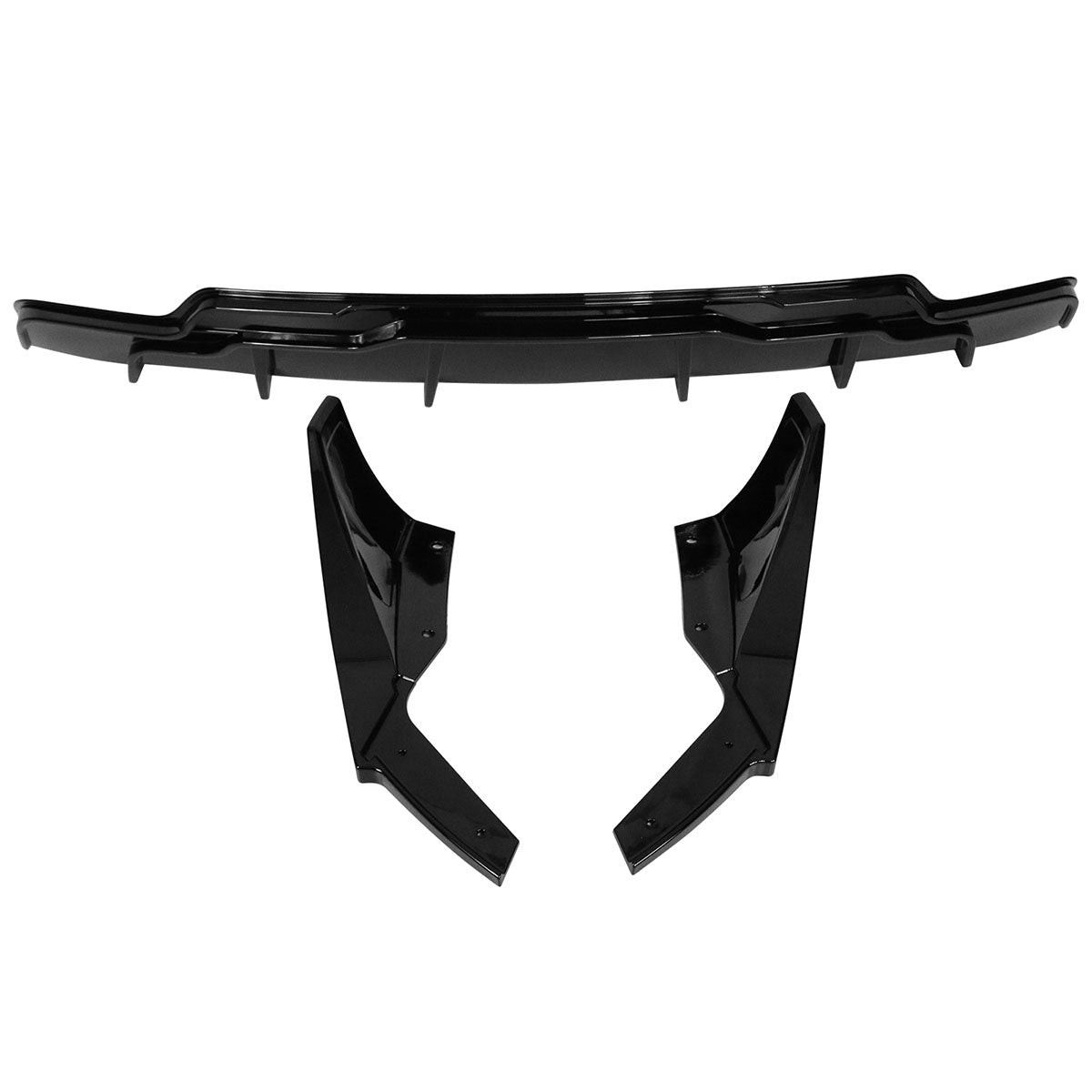 2017-2024 Tesla Model 3 Rear Diffuser with Aprons  IKON Style 3PC