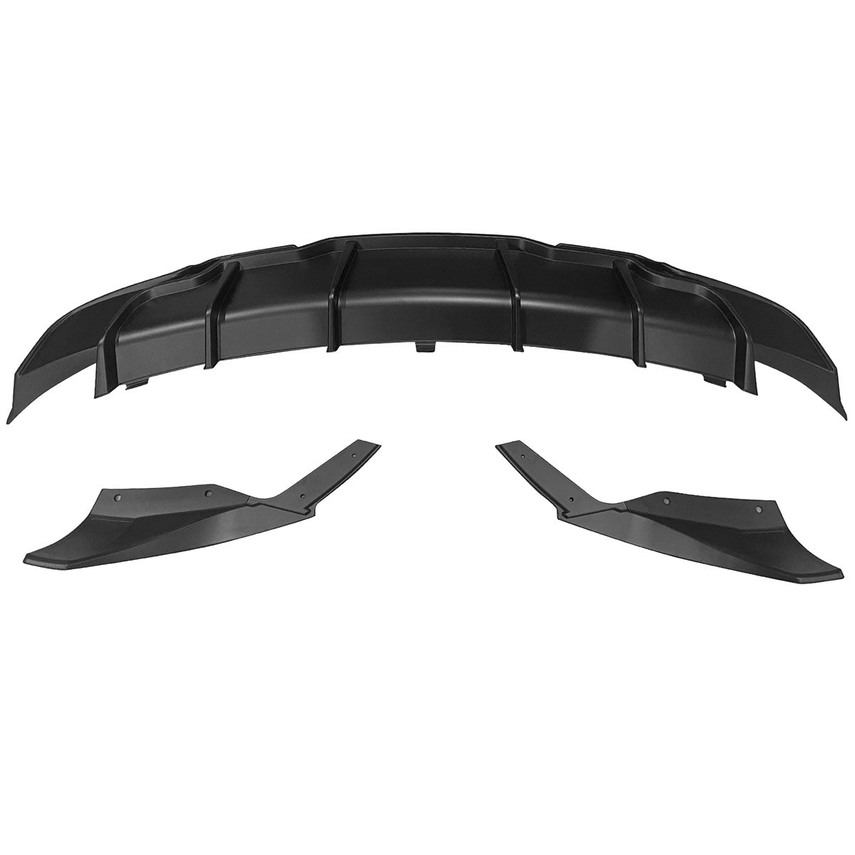 2017-2024 Tesla Model 3 Rear Diffuser with Aprons  IKON Style 3PC