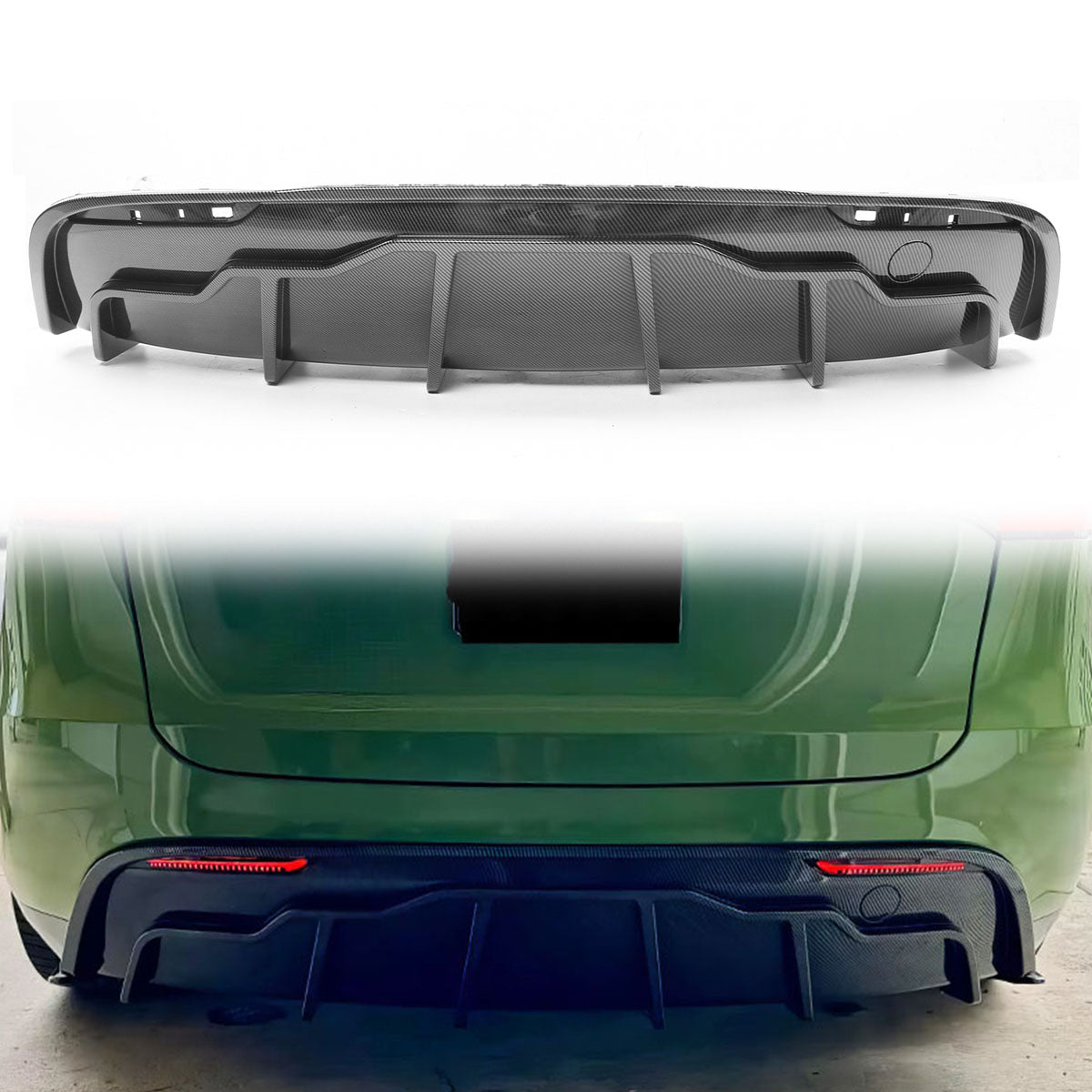 2020-2024 Tesla Model Y Rear Diffuser Shark Fin Splitter