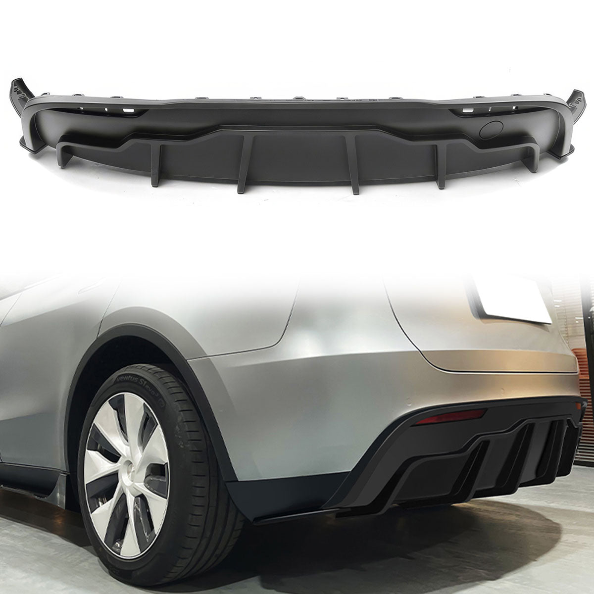 2020-2024 Tesla Model Y Rear Diffuser Shark Fin Splitter