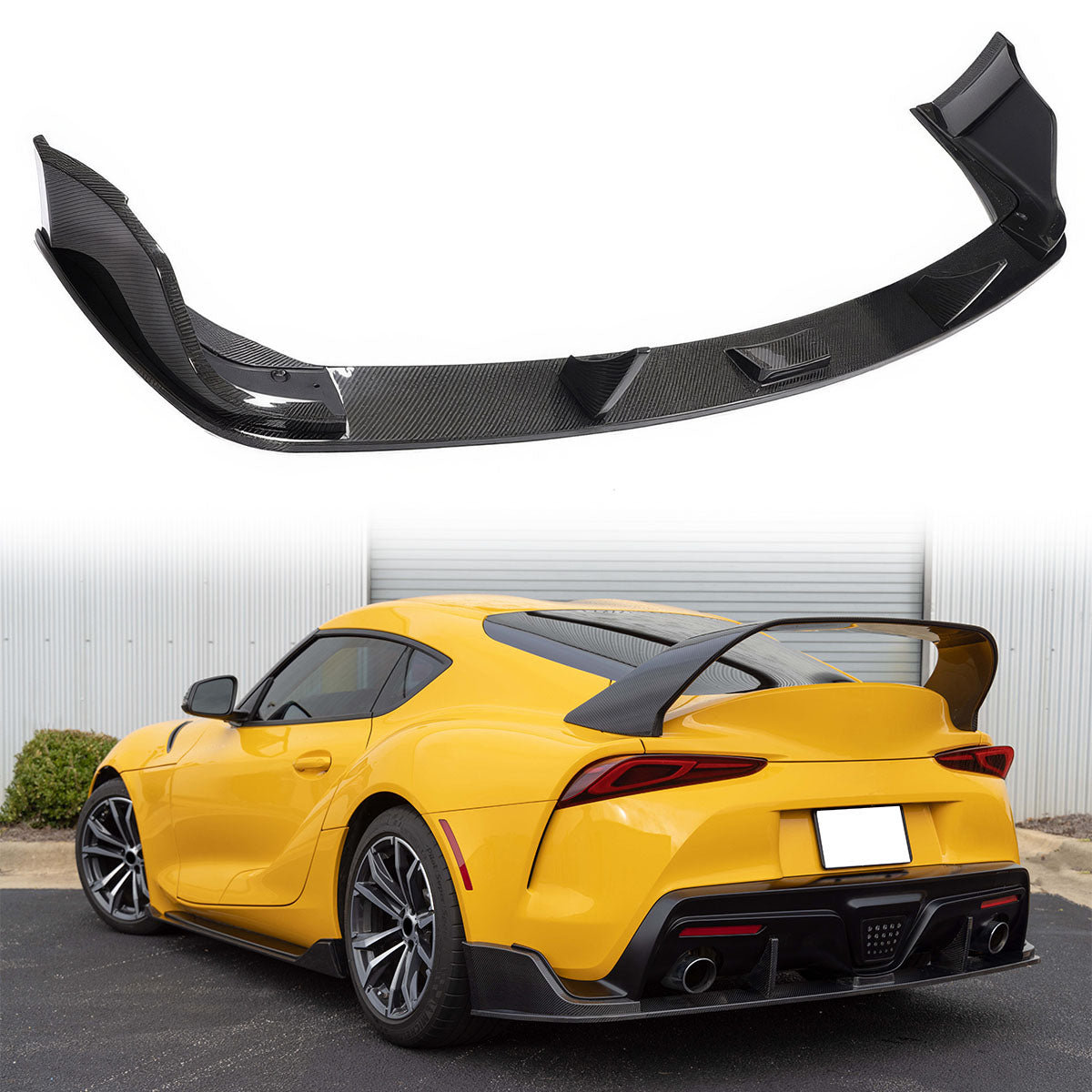2020-2025 Toyota GR Supra MZ Spped Rear Bumper Lip Gloss Carbon Fiber