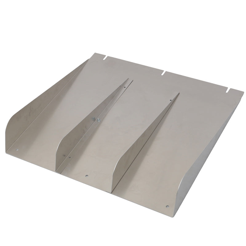 Universal 22"x21" 4 Fins Unpainted Black Rear Bumper Diffuser Aluminum