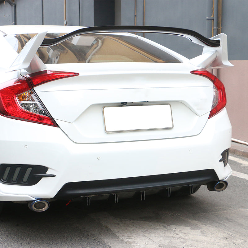 Universal Rear Bumper Diffuser Shark Fin 2PCS Design 33 PP