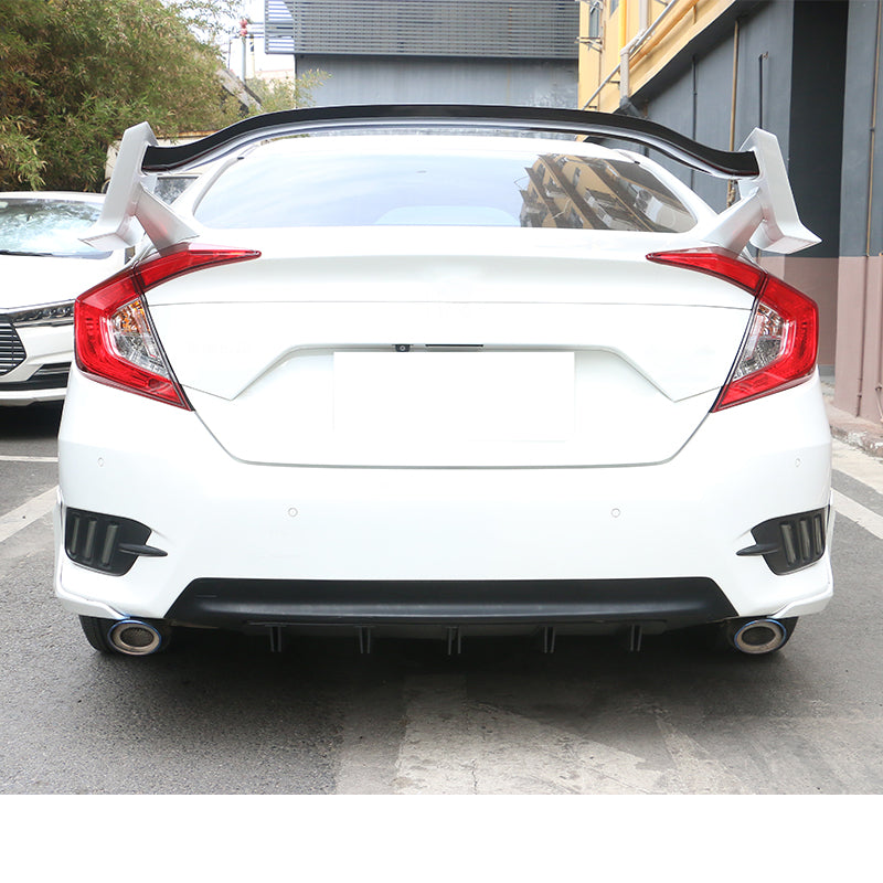 Universal Rear Bumper Diffuser Shark Fin 2PCS Design 33 PP