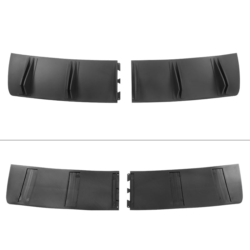 Universal Rear Bumper Diffuser Shark Fin 2PCS Design 33 PP