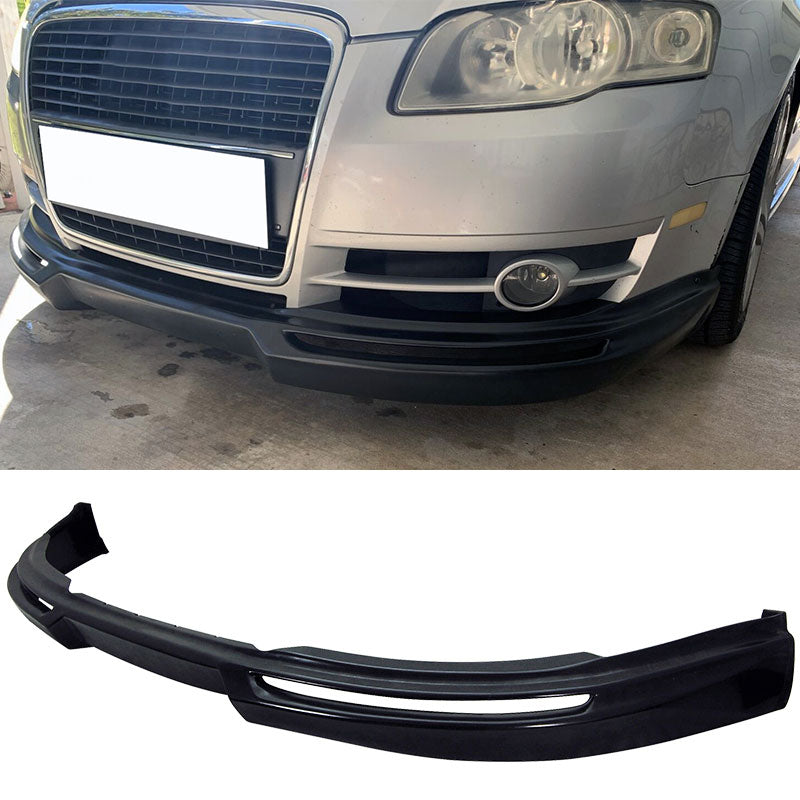 2006-2008 Audi A4 Euro A Style Unpainted Black Front Lip Splitter PU