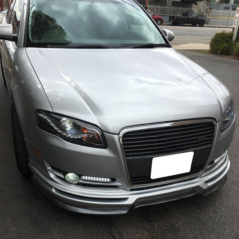 2006-2008 Audi A4 Euro A Style Unpainted Black Front Lip Splitter PU