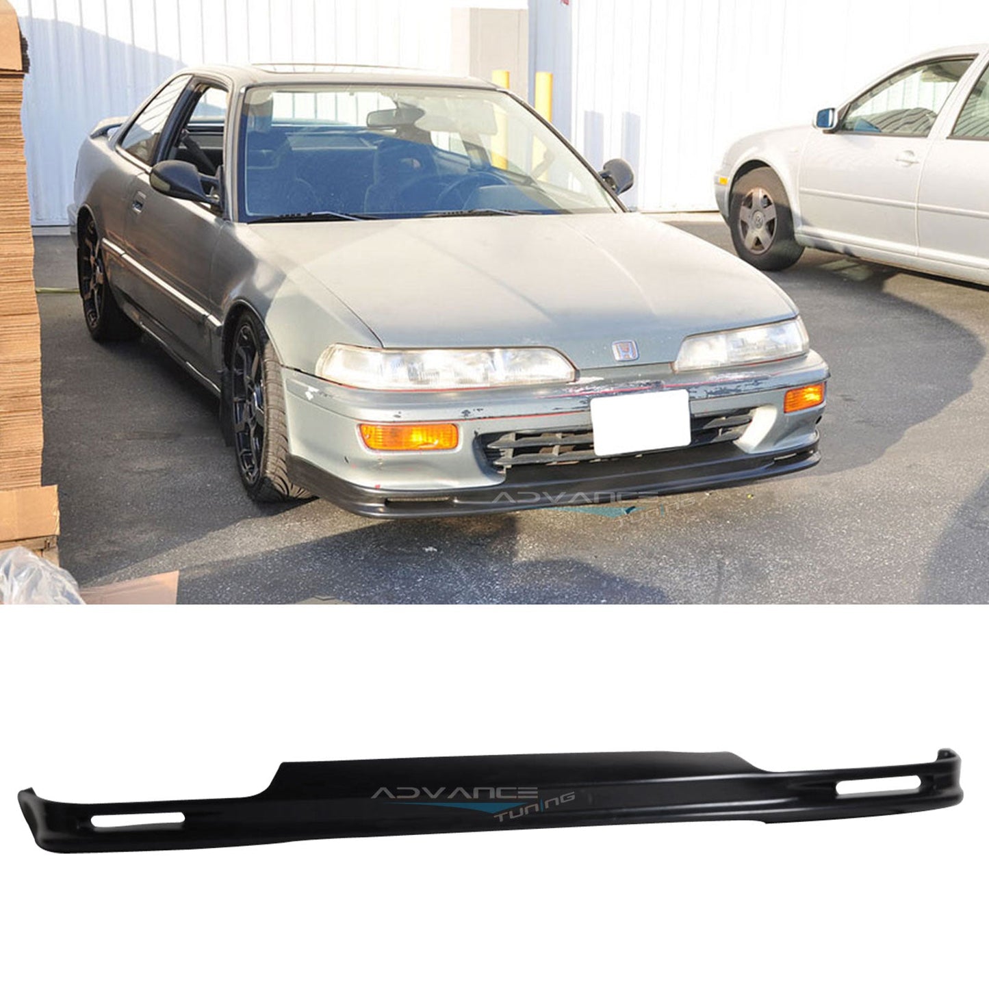 1992-1993 Acura Integra MU Style Unpainted Black Front Bumper Lip PU