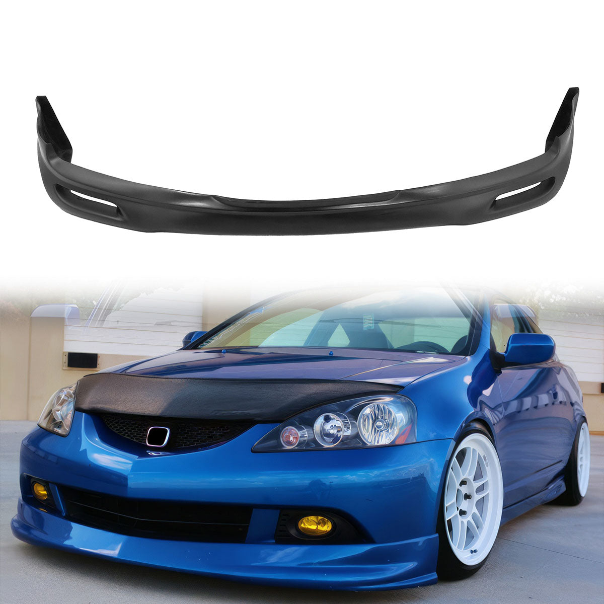 2005-2006 Acura RSX DC5 P1 Style Unpainted Black Front Bumper Lip PU