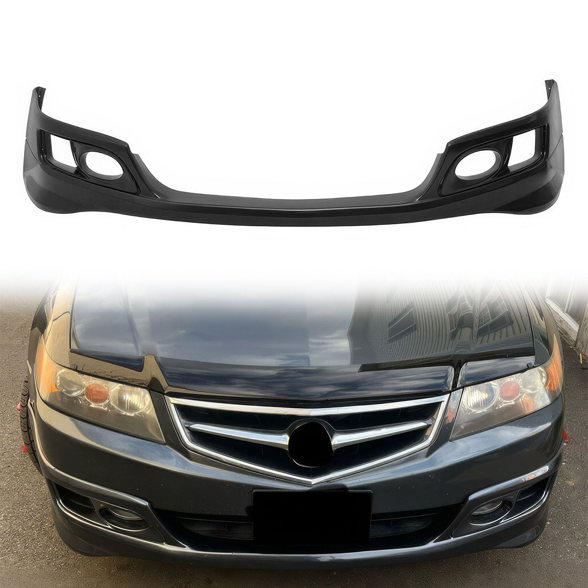 2006-2008 Acura TSX OEM Style Unpainted Front Bumper Lip PU